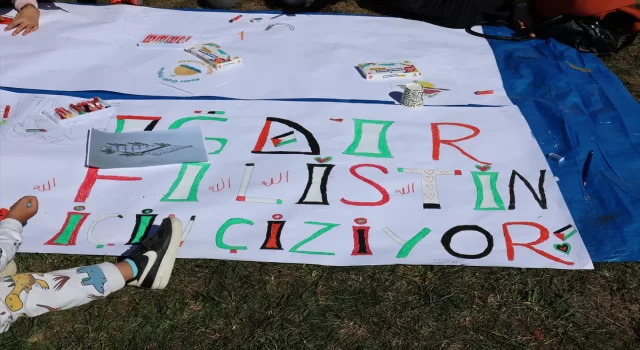 Iğdır’da “Filistinli çocuklar için çiz” etkinliği düzenlendi