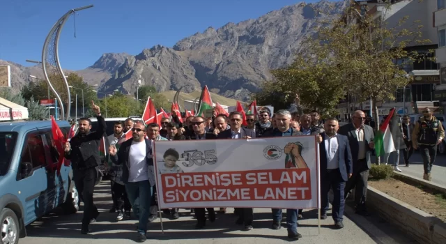 Hakkari’de İsrail’in Gazze’ye yönelik saldırıları protesto edildi