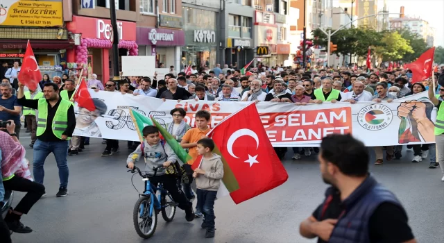 Sivas’ta, İsrail’in Filistin’e yönelik saldırıları protesto edildi