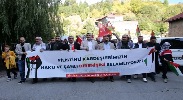 Van ve Bitlis’te İsrail’in Gazze’ye yönelik saldırıları protesto edildi