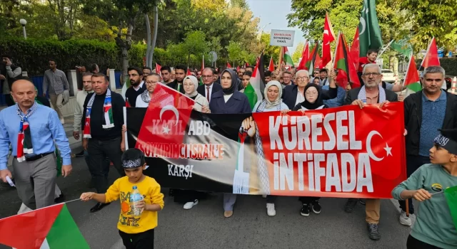 Afyonkarahisar ve Aksaray’da Filistin’e destek yürüyüşü düzenlendi