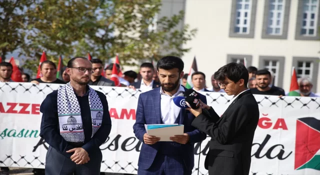 Kahramanmaraş, Malatya ve Şanlıurfa’da öğrenci topluluklarından Filistin’e destek açıklaması