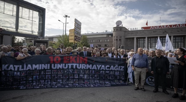 Ankara gar saldırısında hayatını kaybedenler anıldı