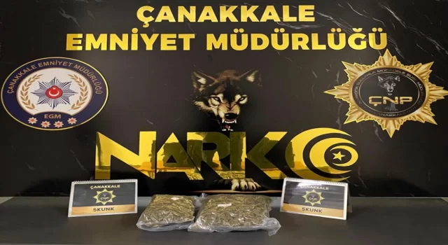 Çanakkale’de 1 kilo 700 gram skunk ele geçirildi