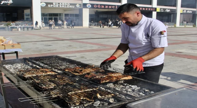 Sinop’ta ızgarada pişirilen bin palamut şenlikte dağıtıldı