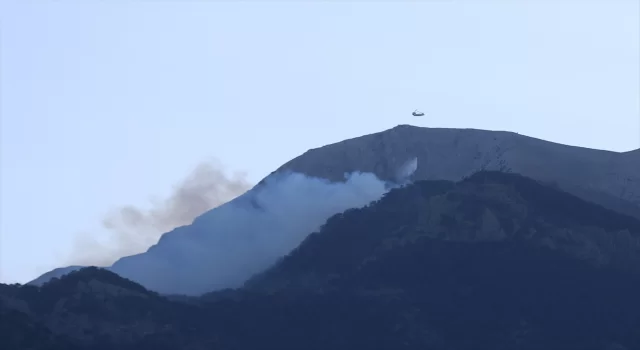 Denizli’de çıkan orman yangınına müdahale ediliyor