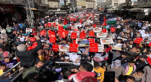 İsrail’in Gazze Şeridi’nin kuzeyindeki soykırımı Ürdün’de protesto edildi