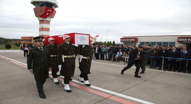 Şırnak’ta PençeKaplan Operasyonu bölgesinde şehit olan askerin naaşı Samsun’a getirildi