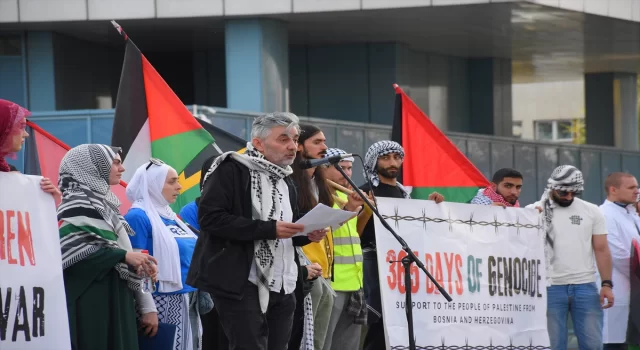 Bosna Hersek’te İsrail’in Gazze’ye saldırıları protesto edildi