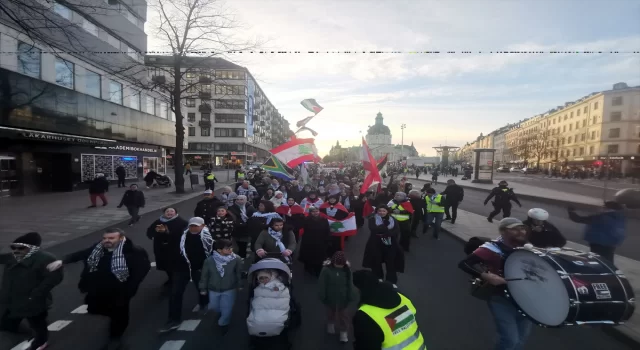 İsveç’te İsrail’in Gazze, Lübnan ve İran’a  yönelik saldırıları protesto edildi