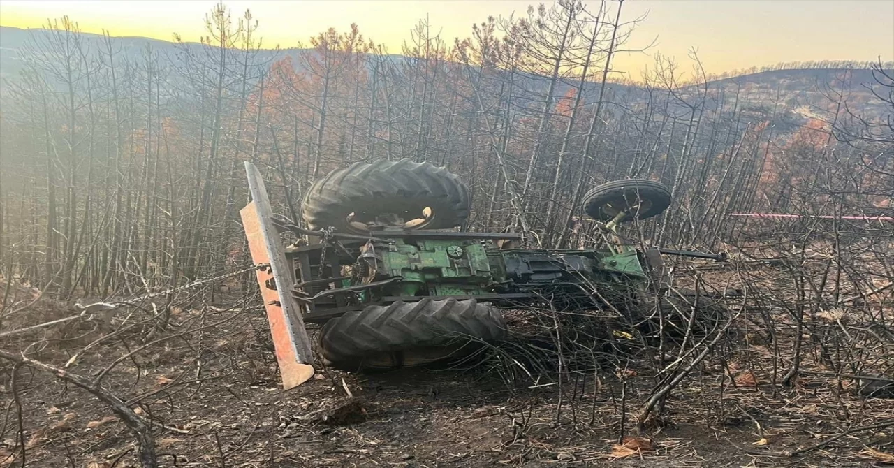 Bolu’da devrilen traktörün sürücüsü öldü 