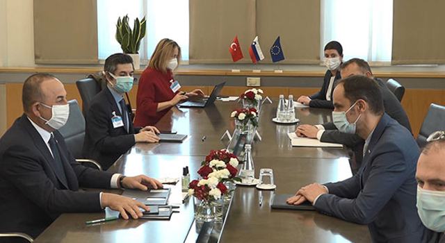 Bakan Çavuşoğlu, Slovenya Dışişleri Bakanı Logar ile görüştü