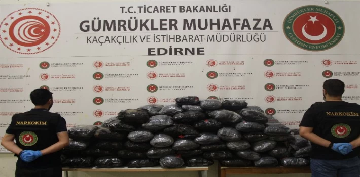 Kapıkule’de 133 kg esrar yakalandı