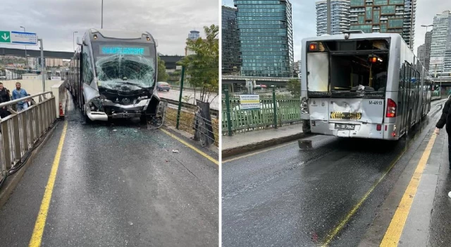 Uzunçayır durağında metrobüs kazası