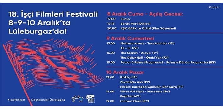 18 İşçi Filmleri Festivali LYSA’da