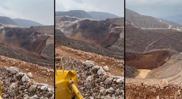 Erzincan'da madenin bulunduğu bölgede toprak kayması