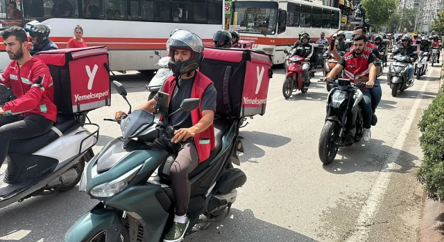 Adana'da kuryeler Ata Emre’nin katledilmesini protesto ettiler