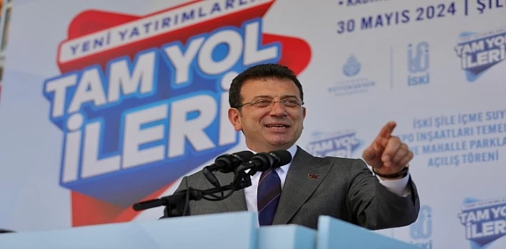 Ekrem İmamoğlu Şile’nin 14 köyünde 14 parkı hizmete açarken, İSKİ eliyle de &apos;Şile İçme Suyu Depo İnşaatlarının’ temelini attı