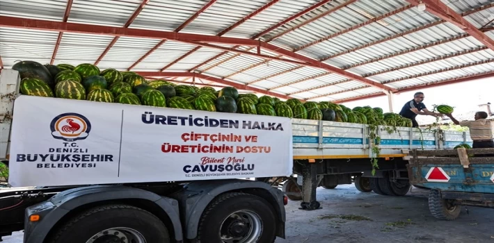 Denizli’de üreticinin imdadına Büyükşehir yetişti