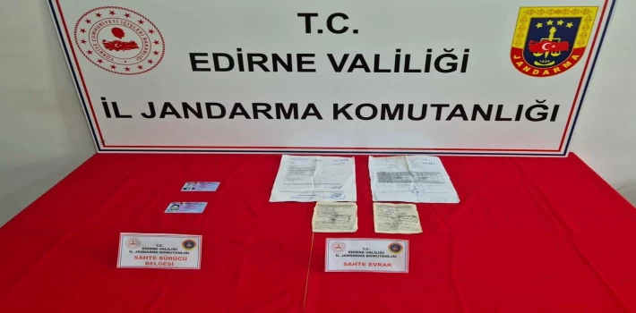 Edirne’de sahte belgelerle 3 kişi yakalandı