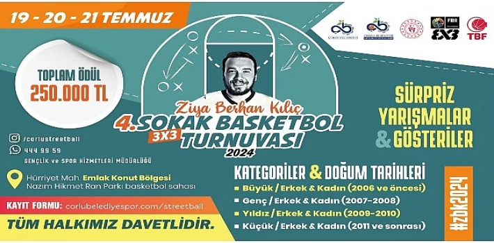 ZBK Sokak Basketbol Turnuvası FİBA 3x3 İmzasıyla Gerçekleştirilecek