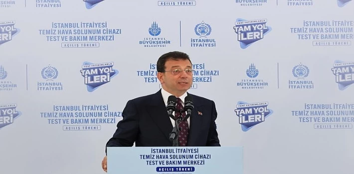 Ekrem İmamoğlu, İstanbul İtfaiyesi’ni dışa bağımlı olmaktan kurtaracak &apos;Temiz Hava Solunum Cihazı Test ve Bakım Merkezi’ açılışında konuştu