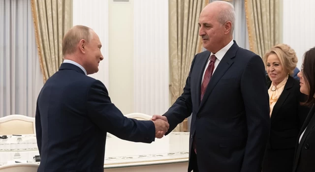 Rusya Devlet Başkanı Putin, TBMM Başkanı Kurtulmuş ile görüştü