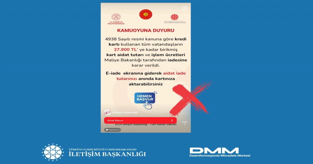 İletişim Başkanlığı'ndan dolandırıcılık paylaşımları hakkında uyarı