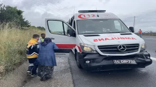 Anadolu Otoyolu’nda park halindeki kamyonete çarpan otomobildeki 3 kişi yaralandı