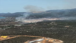 Mersin’de makilik alanda çıkan yangına müdahale ediliyor