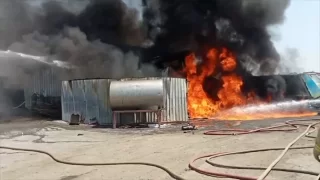 Esenyurt’ta çöp araçlarının bakım tesisinde çıkan yangın söndürüldü