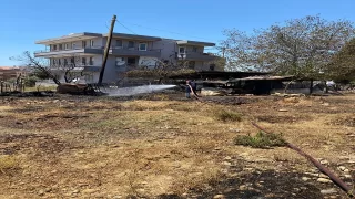 Alanya’da bahçede çıkan yangın söndürüldü