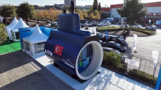 Milli denizaltı STM500’ün mukavim teknesi SAHA EXPO’da sergileniyor