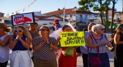 Akbelen kıyımına karşı Ayvalık’ta ’zincirli’ eylem