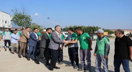 Başkan Taban Mesaiye Personelin Bayramını Kutlayarak Başladı