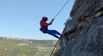 Bursa İnegöl’de küçük dağcılar performanslarını sergiledi