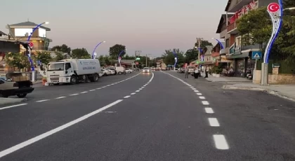 Büyükşehir, Başiskele Kullar Karamürsel Caddesinde yol çizgileri de çekildi