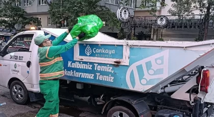 Çankaya Belediyesi yoğun bayram temizliği yaptı