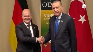 Cumhurbaşkanı Erdoğan, Almanya Başbakanı Scholz ile görüştü