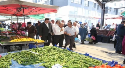 Kayseri Talas Anayurt Pazar Yeri’ne protokolden ziyaret