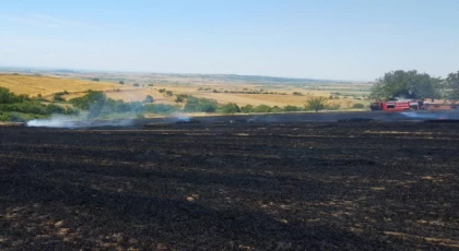 Keşan Altıntaş’ta buğday tarlası küle döndü