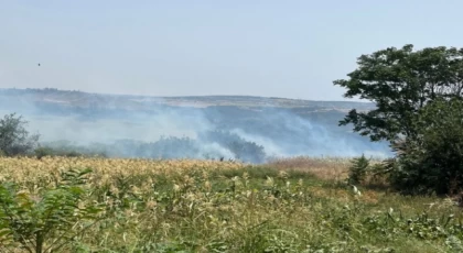 Keşan Yeşilköy’deki yangın korkuttu