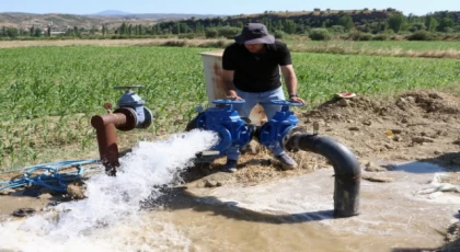 Manisa Kula’da içme suyu hattında test aşamasında