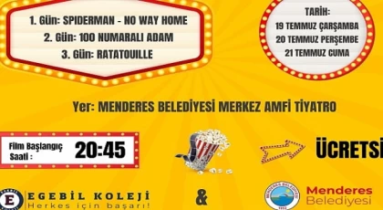 Menderes’te Yazlık Sinema Günleri Başlıyor