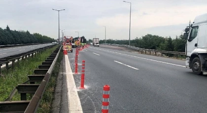 Stadyum yolu için TEM’de çalışmalar başladı