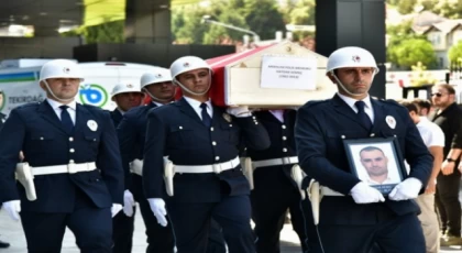 Kalp krizi geçiren polis memuruna Tekirdağ’da son görev