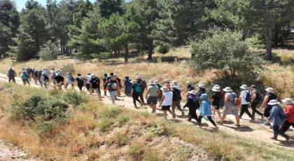 Konya’da doğa tutkunları Doğanhisar’da yürüdü