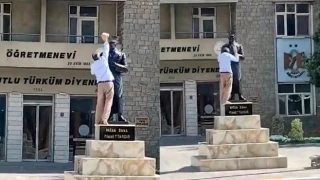 Atatürk heykeline taşla saldırmıştı: Adliyeye sevk edildi