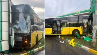 Avcılar'da İETT otobüsü akaryakıt istasyonuna çarptı: 1’i ağır 3 yaralı