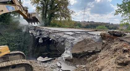 Tatarahmet Köyü Köprüsü yıkıldı, yenisi yapılıyor